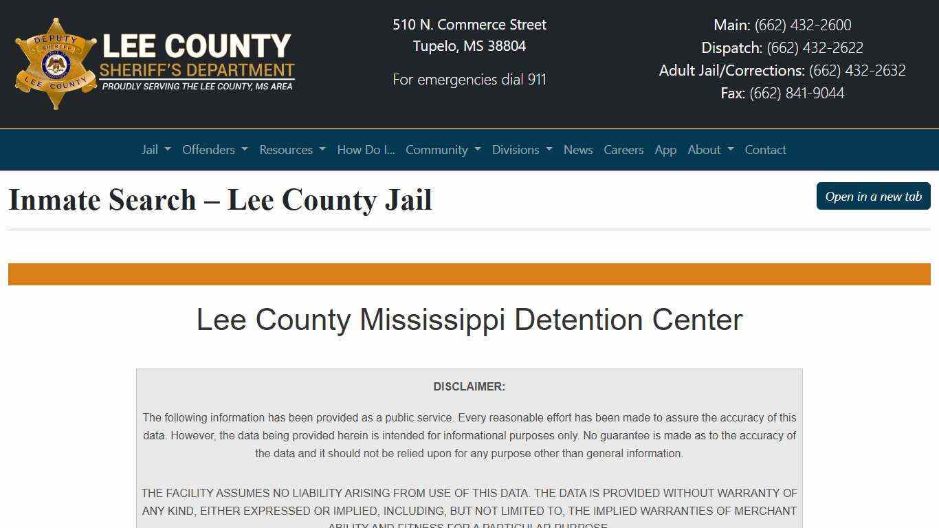 Inmate Search | Lee County Sheriff's Office